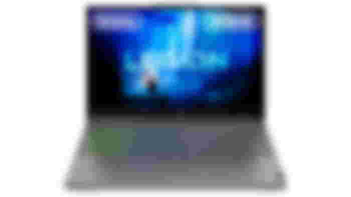 Best Lenovo gaming laptop - Lenovo Legion 5 product image of a light grey laptop with Legion branding in blue on the display and multi-coloured backlit keys.