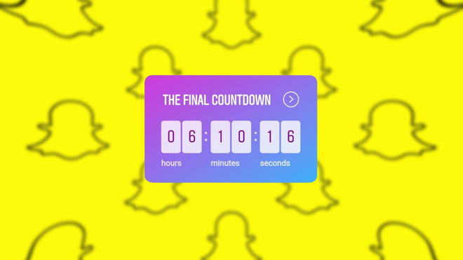How to make a countdown on Snapchat - An image of a counter