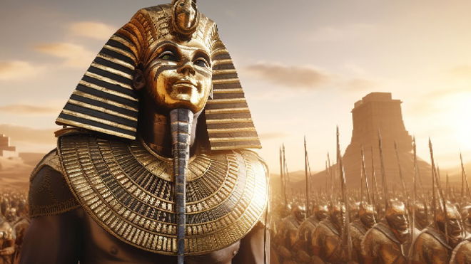 An Egyptian Pharaoh from Total War: Pharaoh 