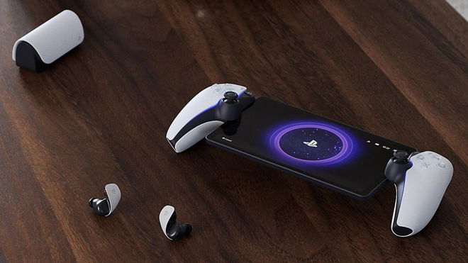 PlayStation Portal touchpad use - An image of the PS Portal laid on a table