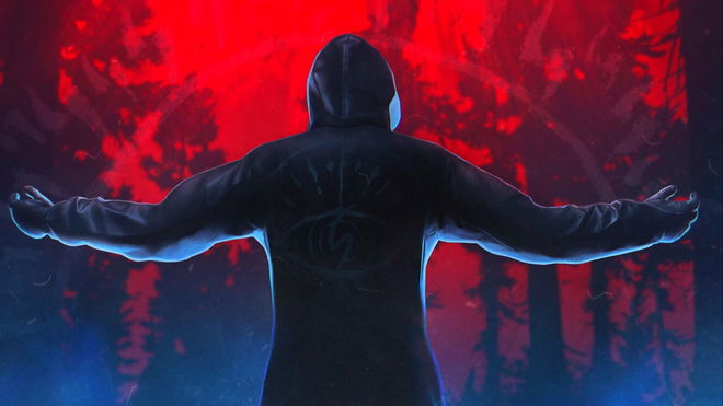 Escape from Tarkov hooded character with their back to the viewer