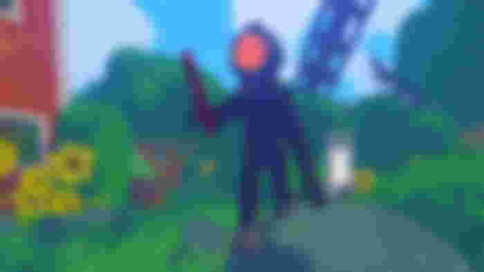 Character holding a tool in Content Warning press image