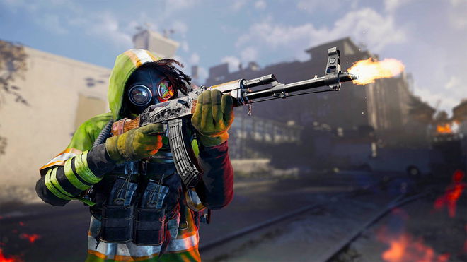 An image of a masked game character firing a rifle - XDefiant Error Code Foxtrot 02