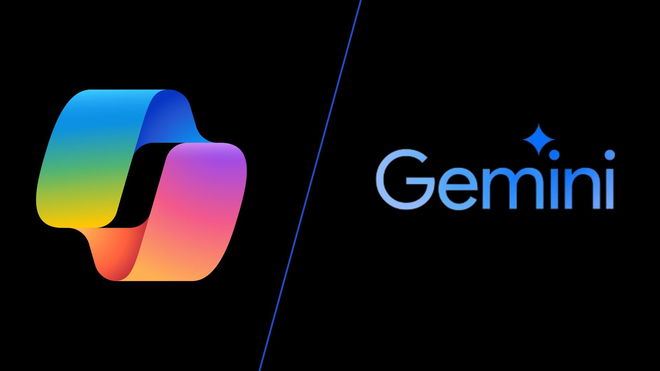 Google Gemini vs Microsoft Copilot - AN image of logos of Gemini and Copilot
