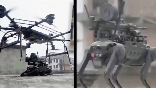China deploys dystopian rifle-touting Robot Dog with remote-controlled drone 
