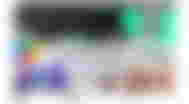 The Google Play logo in grey with a green, blue, yellow, and blue triangle next to it. Behind the logo, a blurry screenshot from the Google Play Store.
