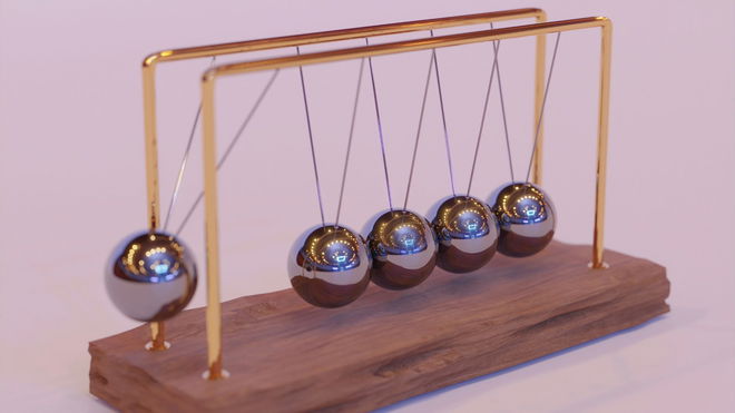 3D Render of Newton's cradles