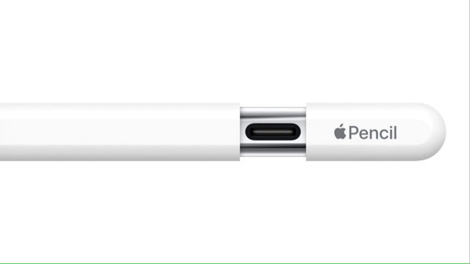 Apple Pencil with a prominent USB-C port