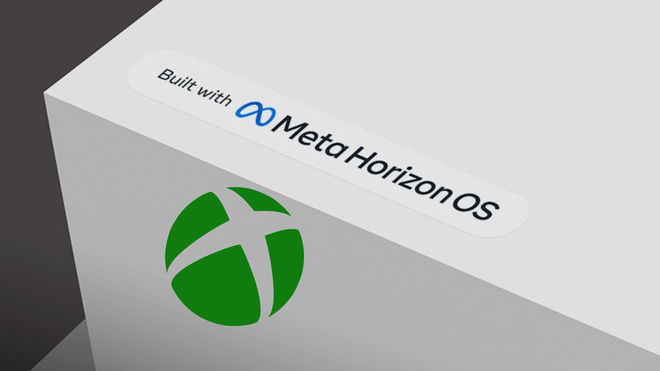 A Meta Horizon OS powered device in a box with an Xbox logoo