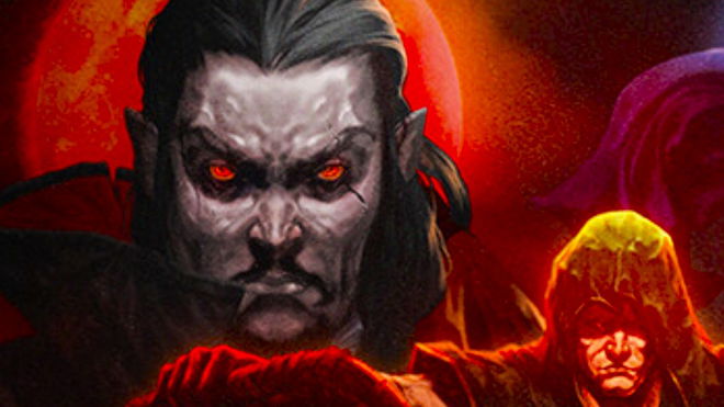 An image of Vampire Survivors Mobile, a vampire and survivor looking directly at the camera