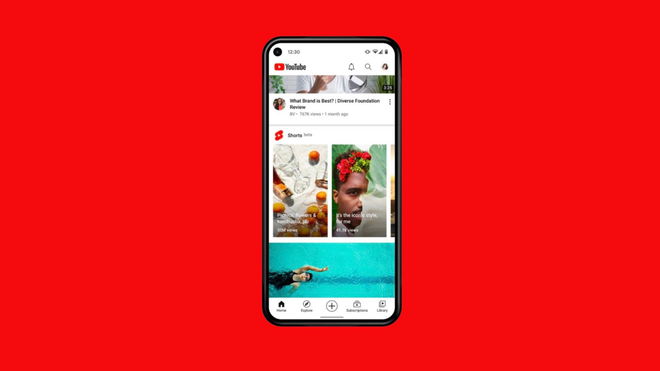 An image of Shorts in the YouTube Android app - disable YouTube Shorts