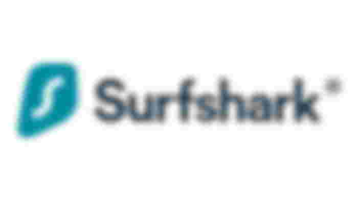 Surfshark logo in blue next to "Surfshark" in black.
