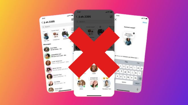 An image of an X symbol on the Instagram Prompts interface - hide or remove 