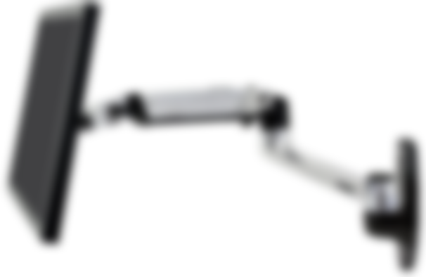 Best wall mount monitor arm - Ergotron silver and black arm