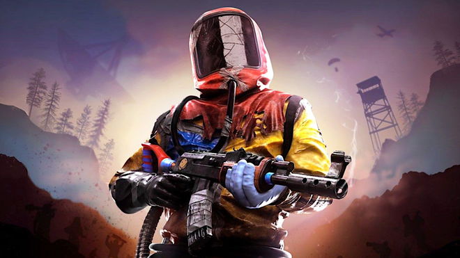 Rust server status - An image of a masked man with a gun