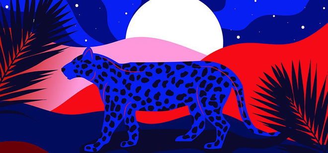 vectorize-an-image-in-photoshop | A vectorized image of a tiger.