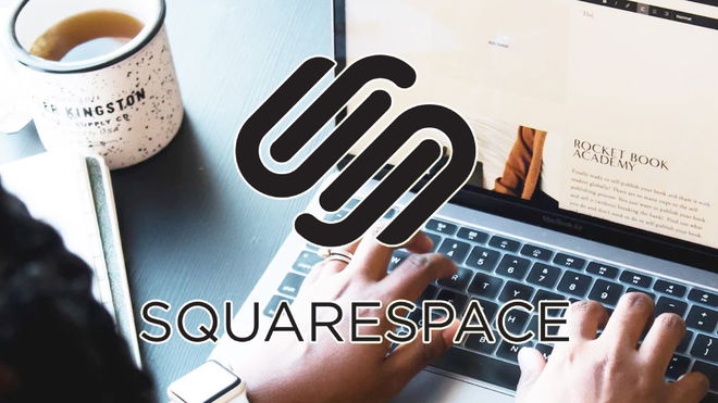 The Squarespace backend being used with a Squarespace logo on top 
