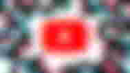 A YouTube logo is surrounded by TikTok logos on a white background.