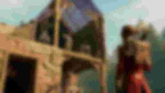 Nightingale characters working on a building