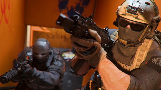 gamers are hitting the gym in call of duty modern warfare 2 soldiers clearing a hallway
