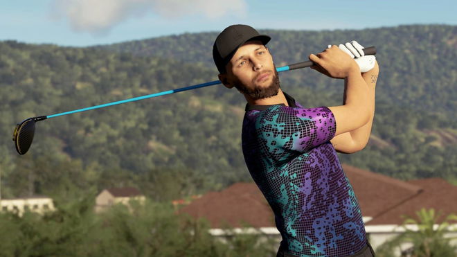 PGA 2K23 error code HB-NE 3199 - An image of an in-game character swinging the golf club