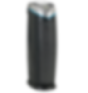 Germ Guardian AC4825 product image of a black purifier with a grey top with blue trim.