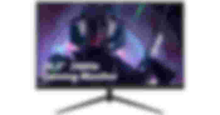 Z-Edge UG25I product image of a black monitor featuring a masked robot character on the screen.