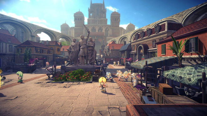 A Star Ocean: Second Story R character walking around a market