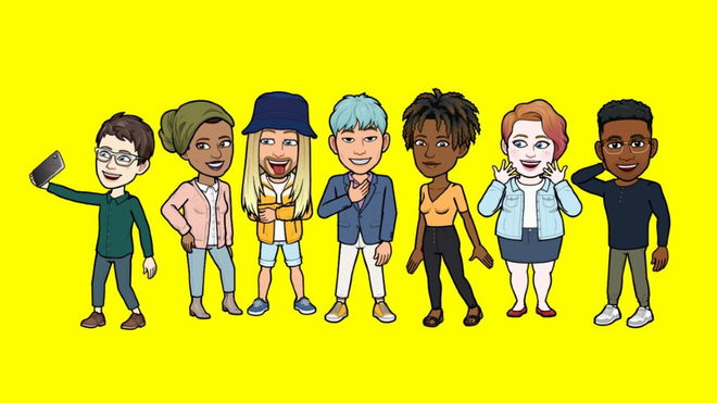 How to change the lip colour of Snapchat Bitmoji - An image of many Bitmojis on Snapchat