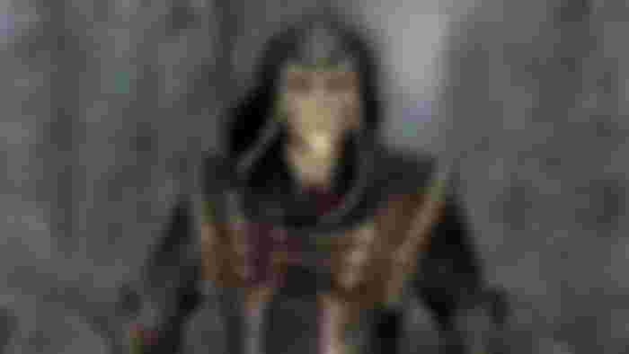 An image of a high elf Thalmor member from Skyrim