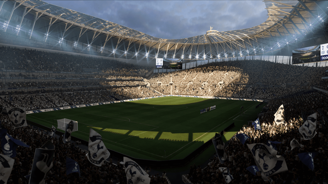 Tottenham Hotspur stadium on match day - FIFA 23 vs eFootball 23
