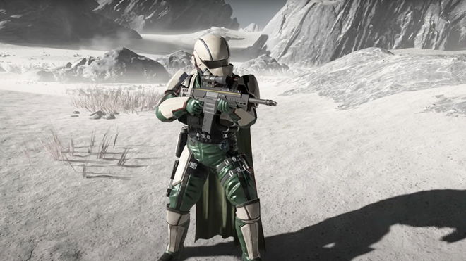 Helldivers 2 matchmaking not working - An image of a character from the game holding a gun