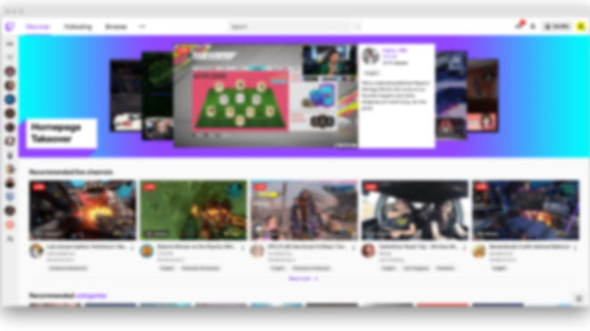 An image of a blurred Twitch homepage - How to Unblur on Twitch