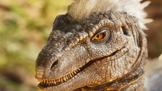 Ark: Survival Ascended taming - face of a dino