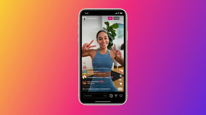 An image of chats and comments on an Instagram Live - hide and remove
