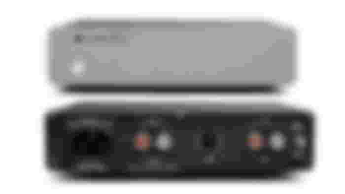 Cambridge Audio Alva Solo product image of a light gray and black magnetic turntable.