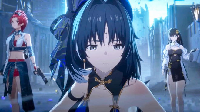 An image of three female anime characters from Wuthering Waves - Connection Error