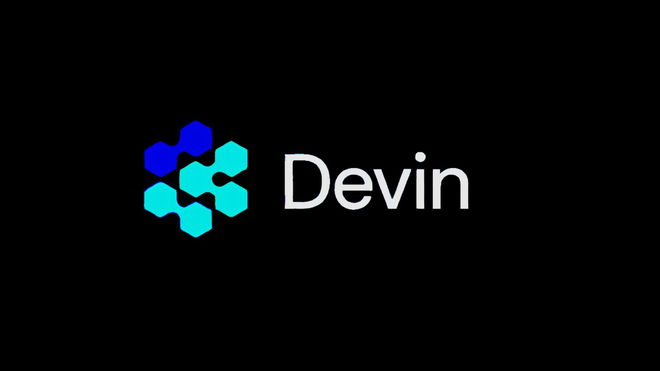An image of a logo of Devin AI which appears to be fake