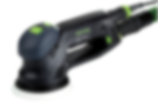 Festool 571782 Rotex Sander product image of a black sander with green trim.