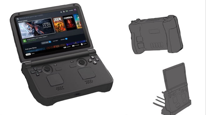 Fan made concept art for a very compact Steam Deck 2 