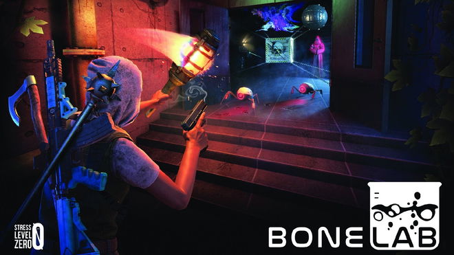 A character walking through a dark industrial building - Bonelab best mods