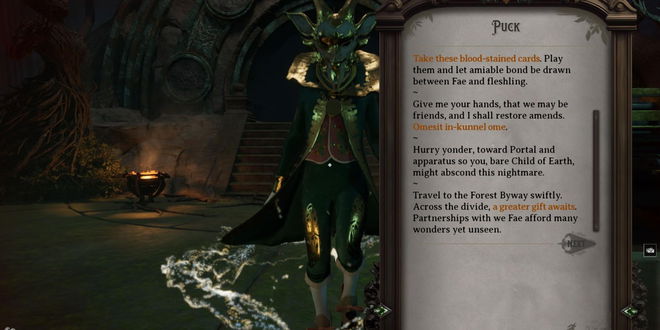 puck describing realm cards in nightingale