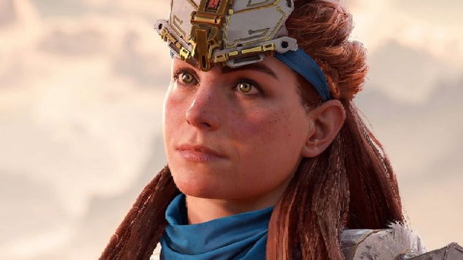 Horizon Forbidden West PC port, aloy looking confused 