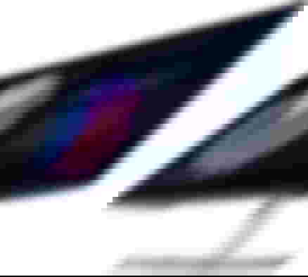 Dell U2722DE product image of a light grey and black monitor with information of neutron stars on the display.