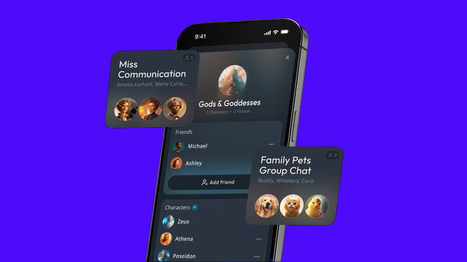 Character AI group chat create - An image of the group chat interface of the app