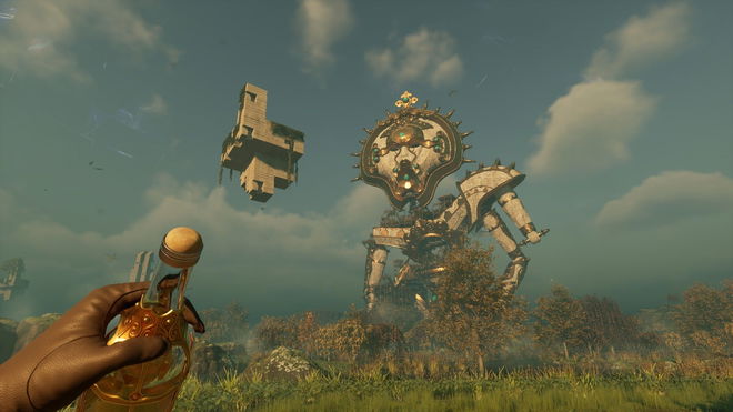 How to switch to third-person view in Nightingale - huge boss in the distance