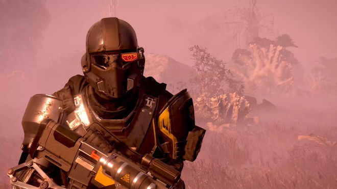 change character name Helldivers 2 - An image of a Helldiver holding gun