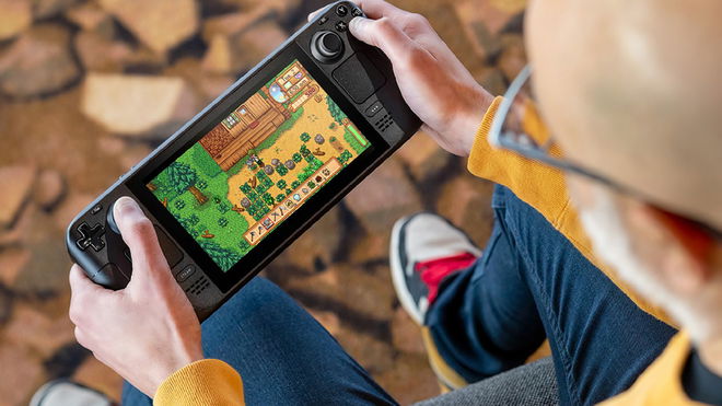 Man playing Stardew Valley on Steam Deck - steam deck emulator controls not working