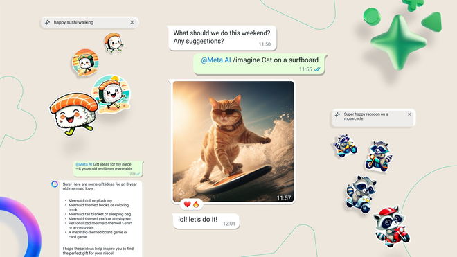 An image of the Meta AI on WhatsApp - disable and remove AI