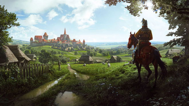 Manor Lords character sitting on a horse